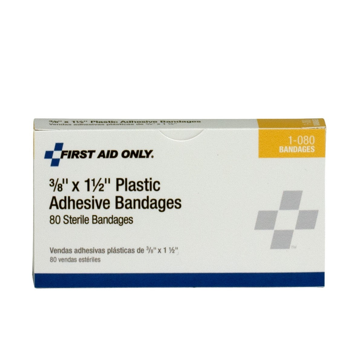 3/8”x1.5” Plastic Bandages, 80/box