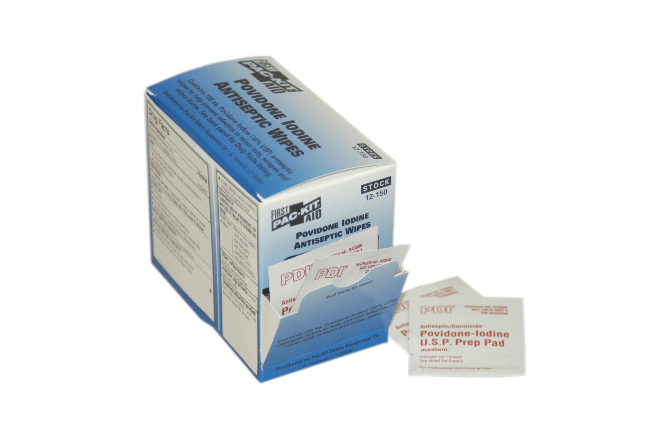 PVP Iodine Wipes, 100/box