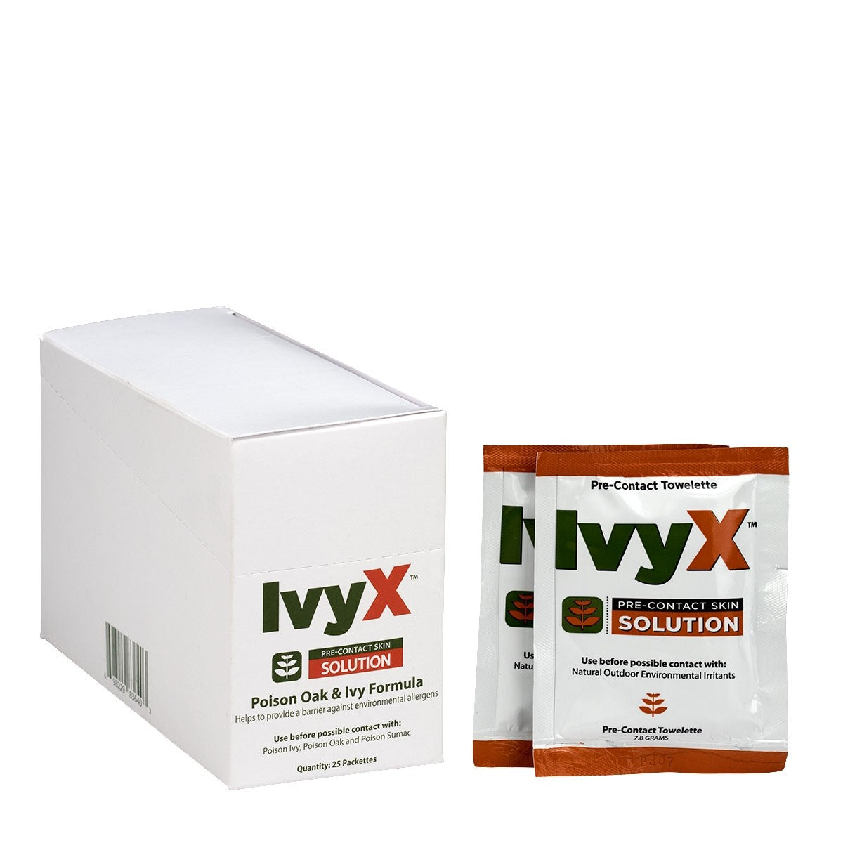 IvyX Pre-Contact Lotion Packets, 25/box