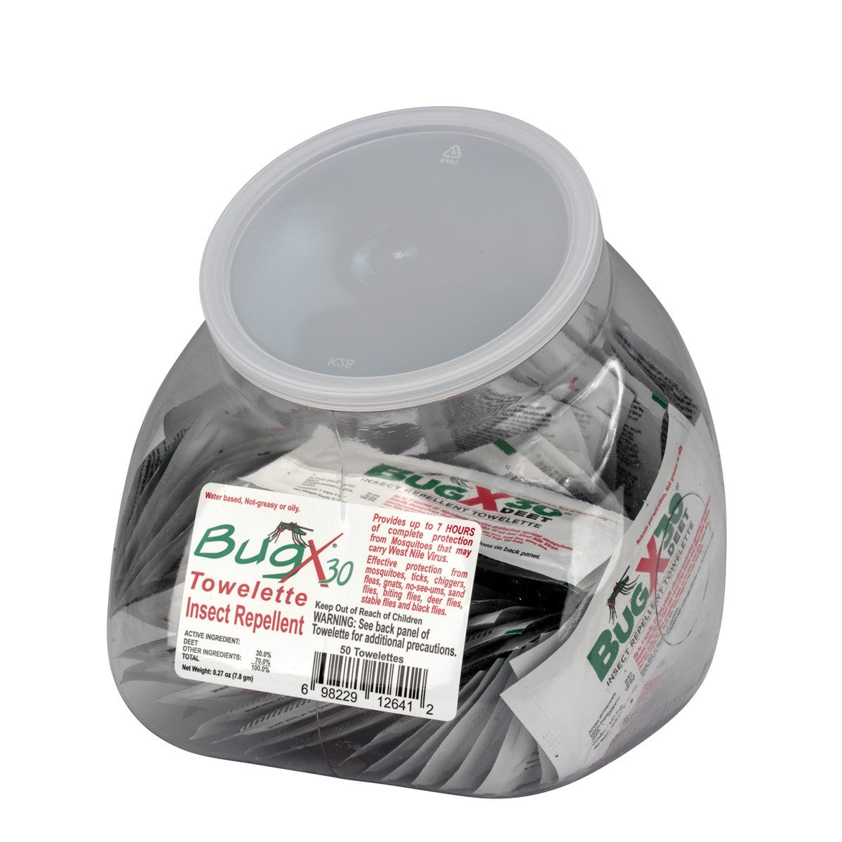 BugX30 Fish Bowl Insect Repellent Wipes, 50/bowl