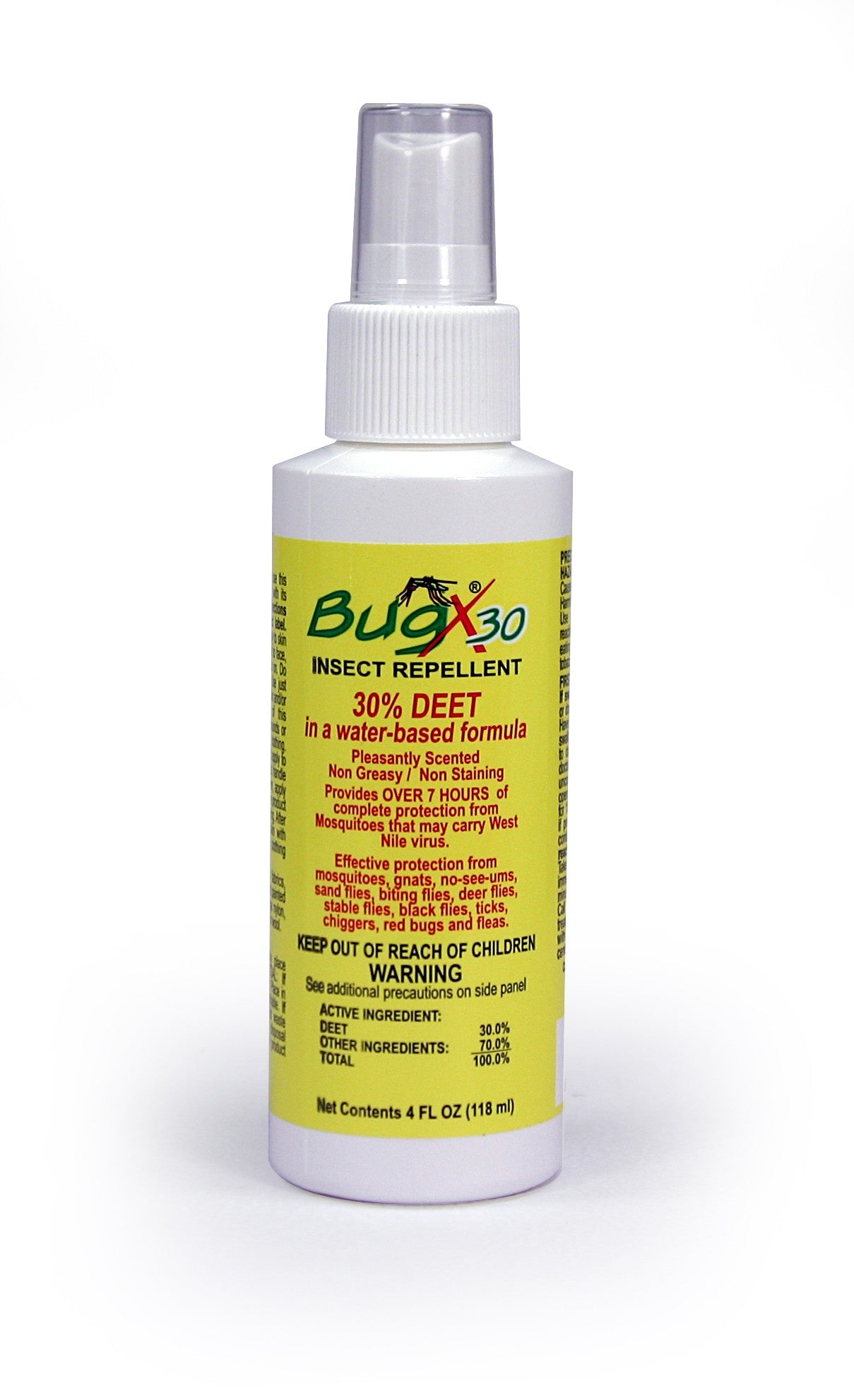 BugX30 Insect Repellent Spray DEET, 4 oz. Bottle