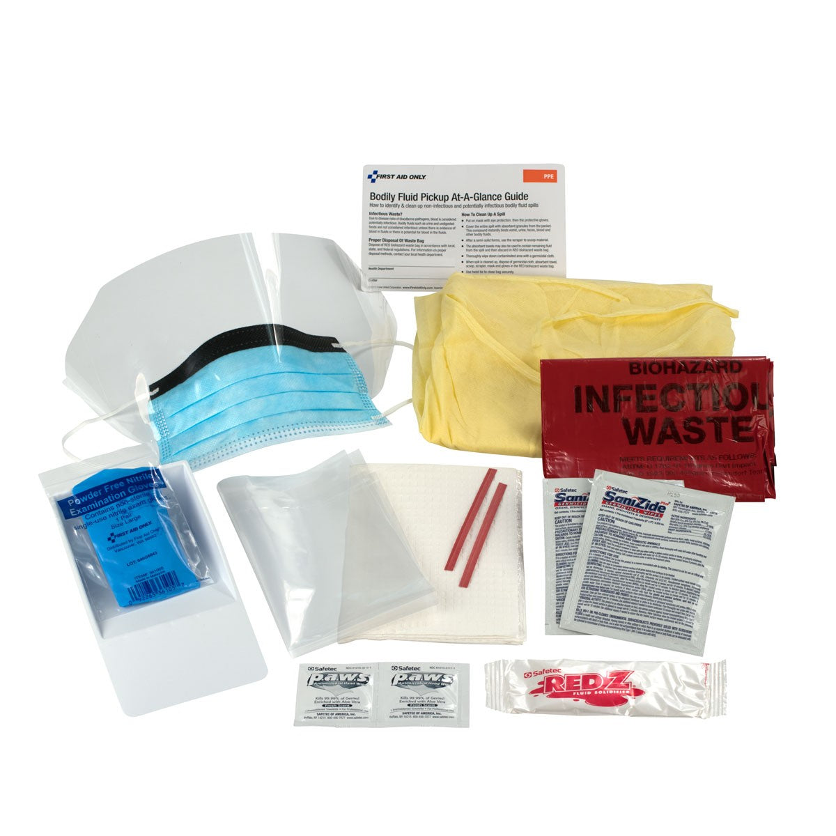 BBP Spill Clean Up Kit, Single Use Tray