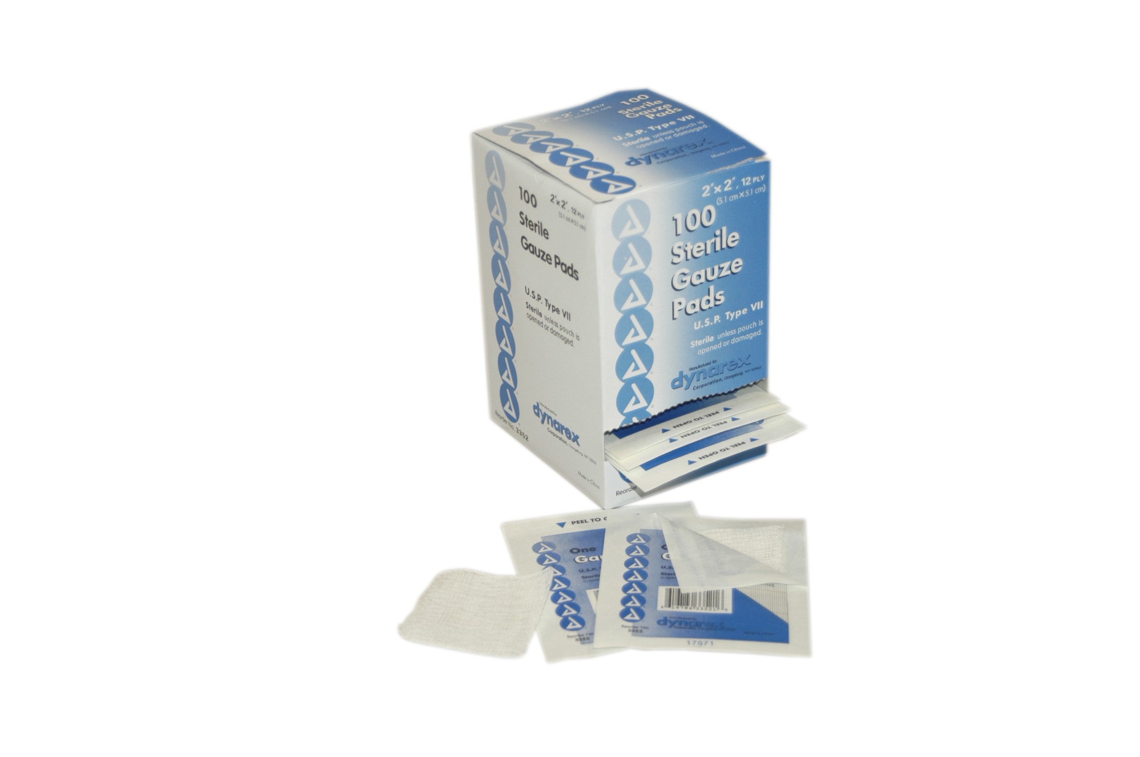 2"x2" Sterile Gauze Pads, 100/box