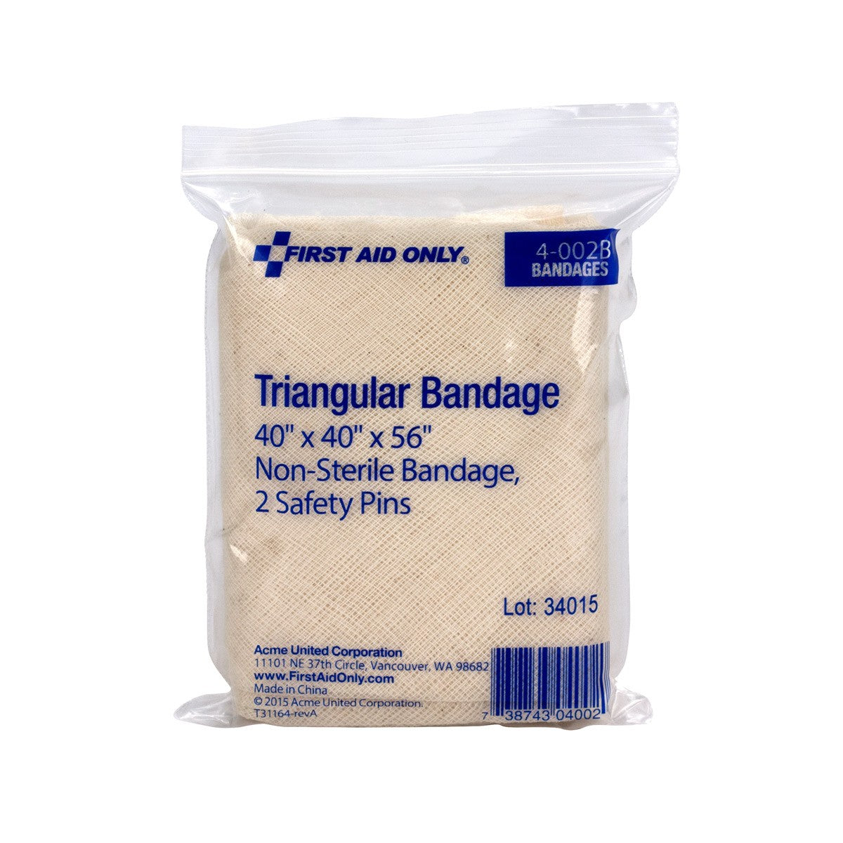 40"x40"x56" Muslin Triangular Bandage, 1/bag