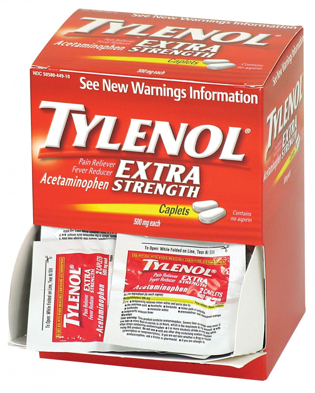 Tylenol Extra Strength, 50x2/box