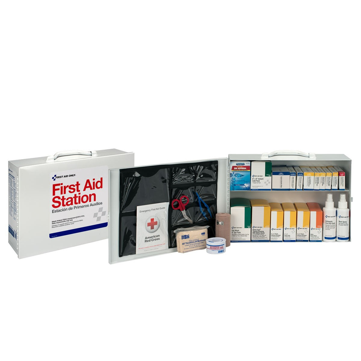 2 Shelf First Aid Metal Cabinet, Custom Logo