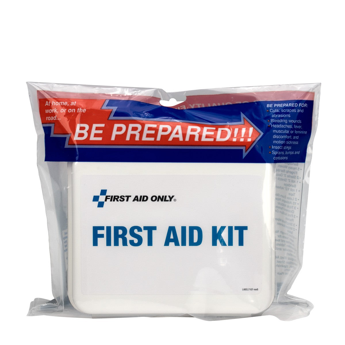 Travel First Aid Kit, 68 Piece, Plastic Case