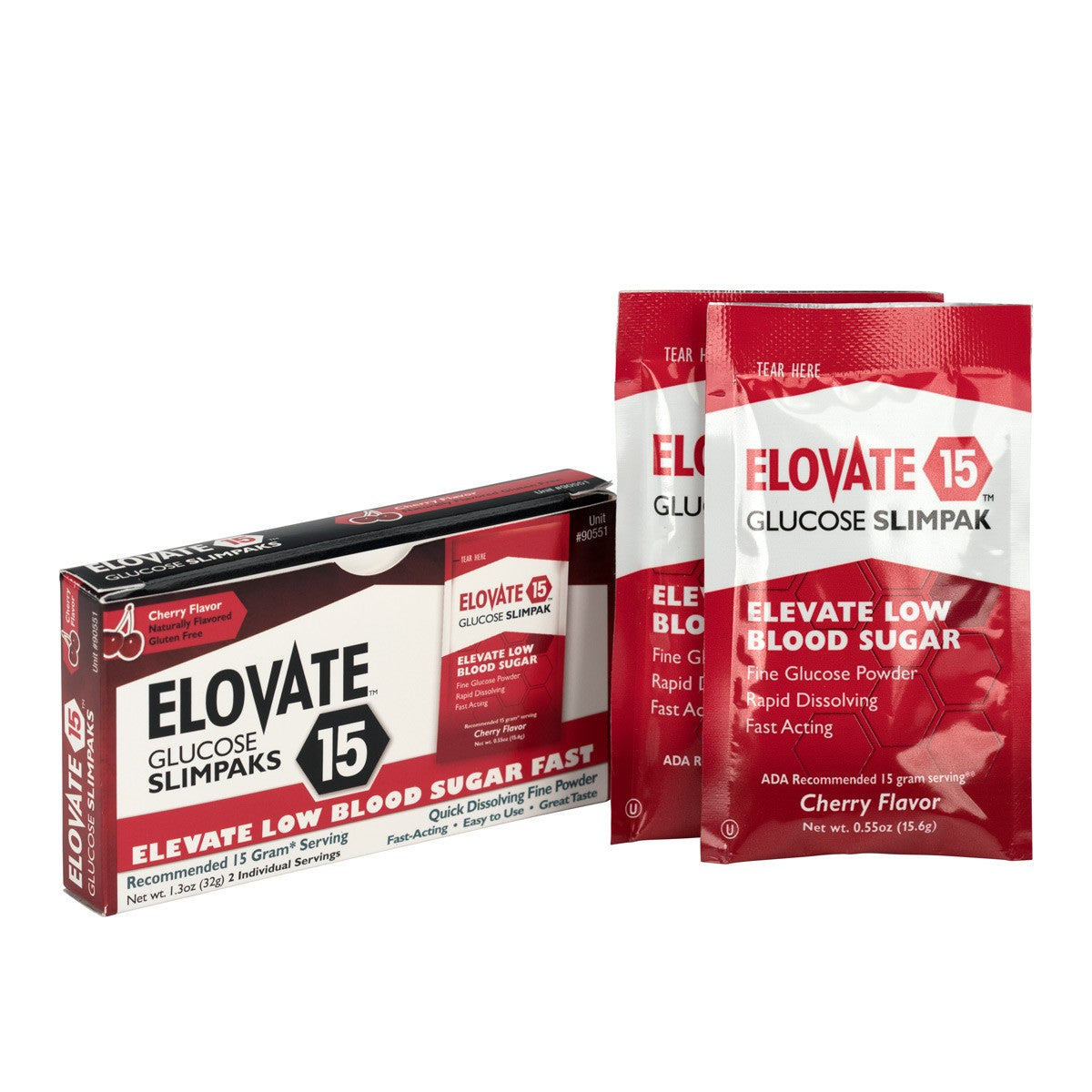 Elovate Glucose Packets, 2/box