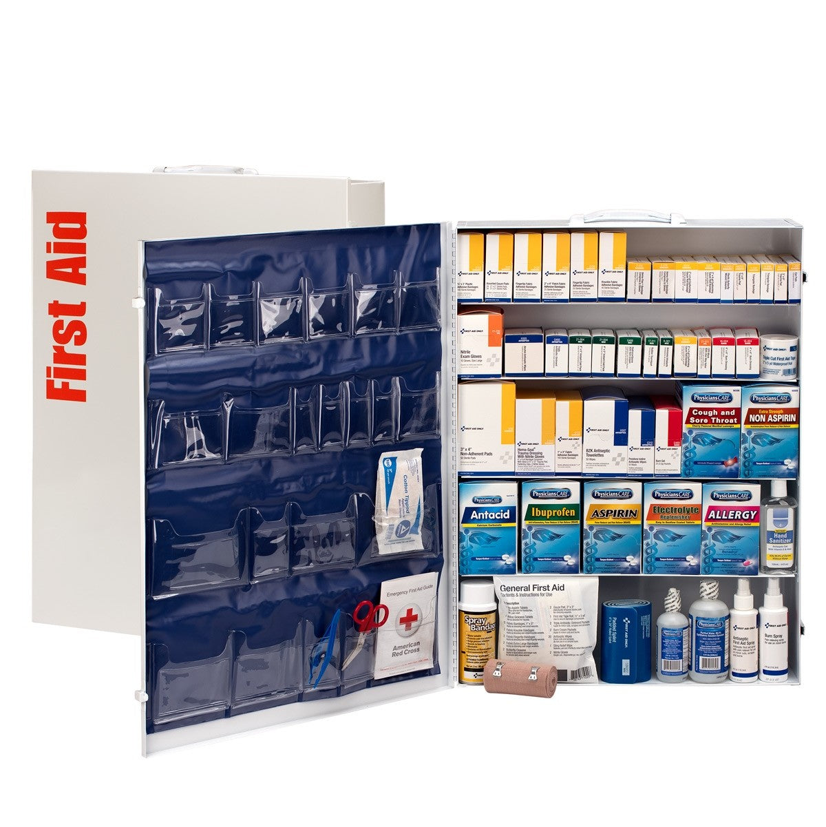 5 Shelf First Aid ANSI B+ Metal Cabinet, with Meds