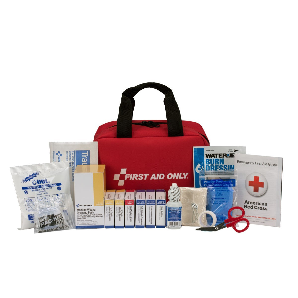 25 Person First Aid Kit, ANSI A, Fabric Case, Custom Logo