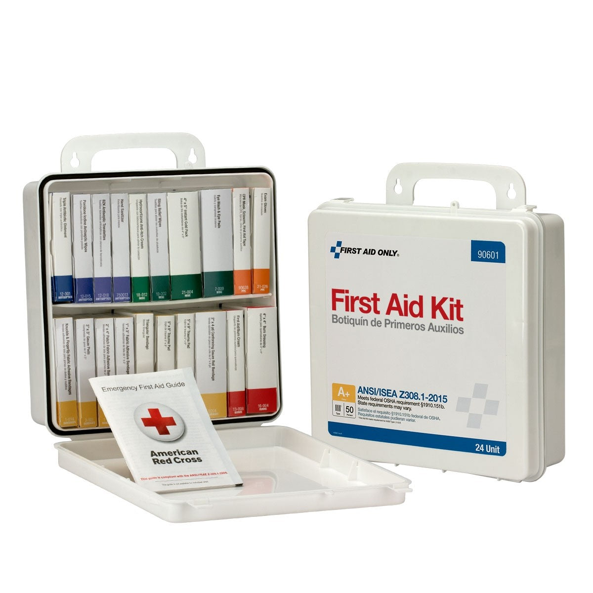 24 Unit First Aid Kit, ANSI A+, Plastic Case, Custom Logo