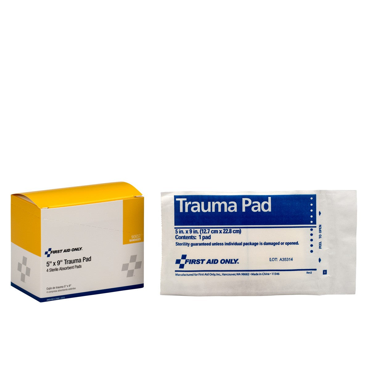 5"x9" Trauma Pad, 4/box