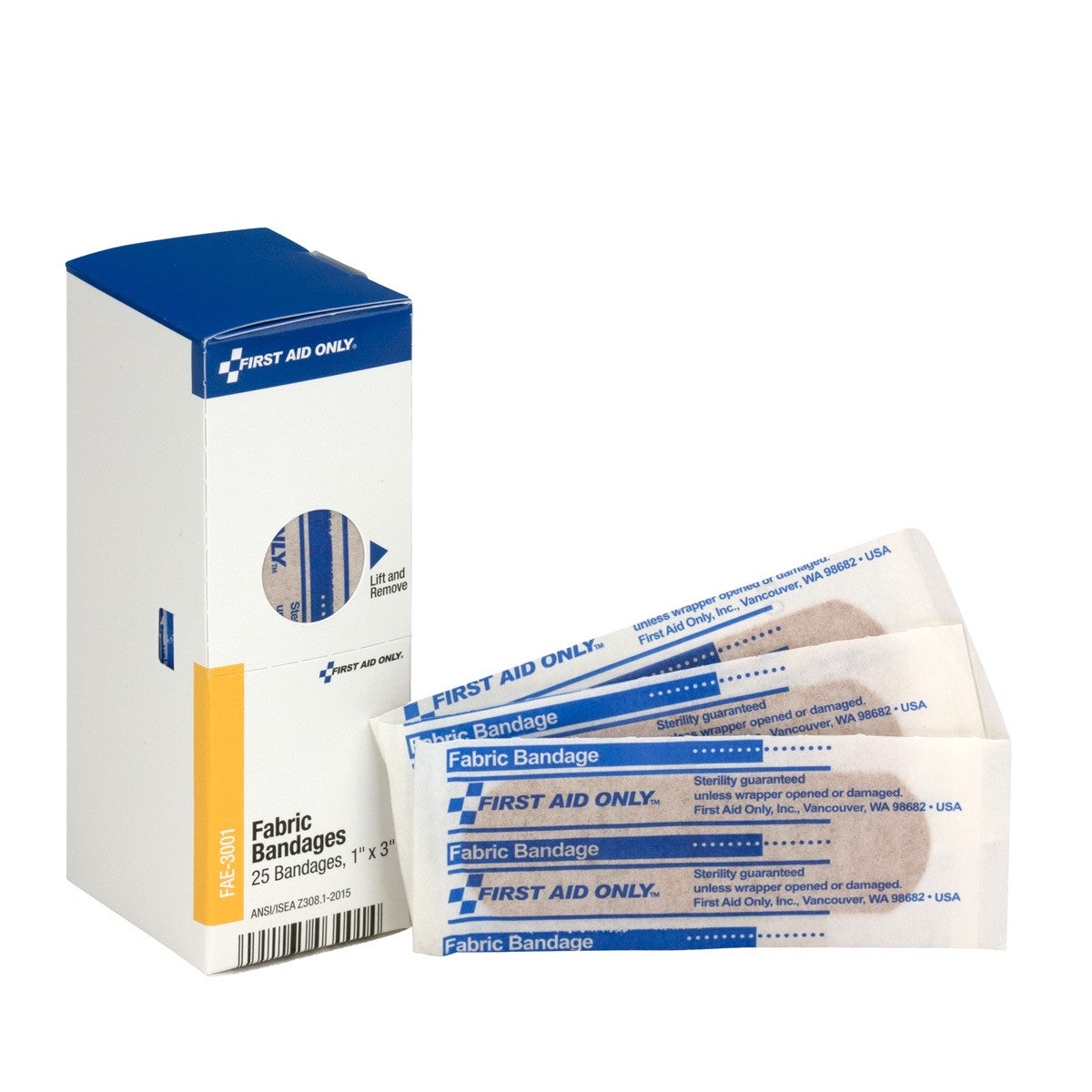 Smart Compliance Boxed Refill 1"x3" Fabric Bandages, 25/box