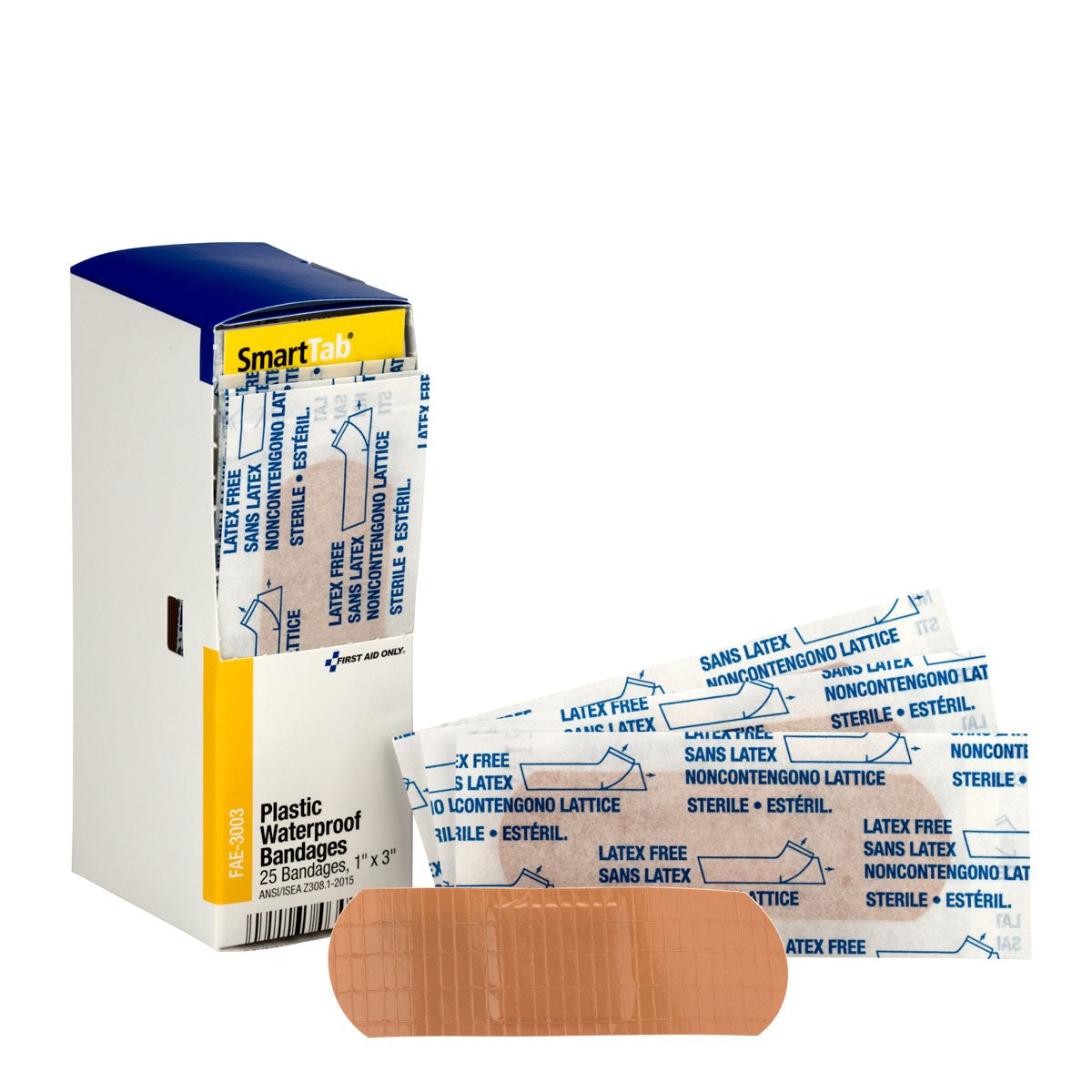 Smart Compliance Boxed Refill 1"x3" Waterproof Plastic Bandages, 25/box