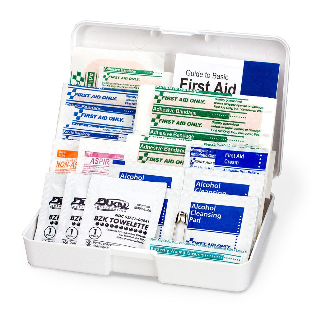 Personal First Aid Kit, 48 Piece, Plastic Case