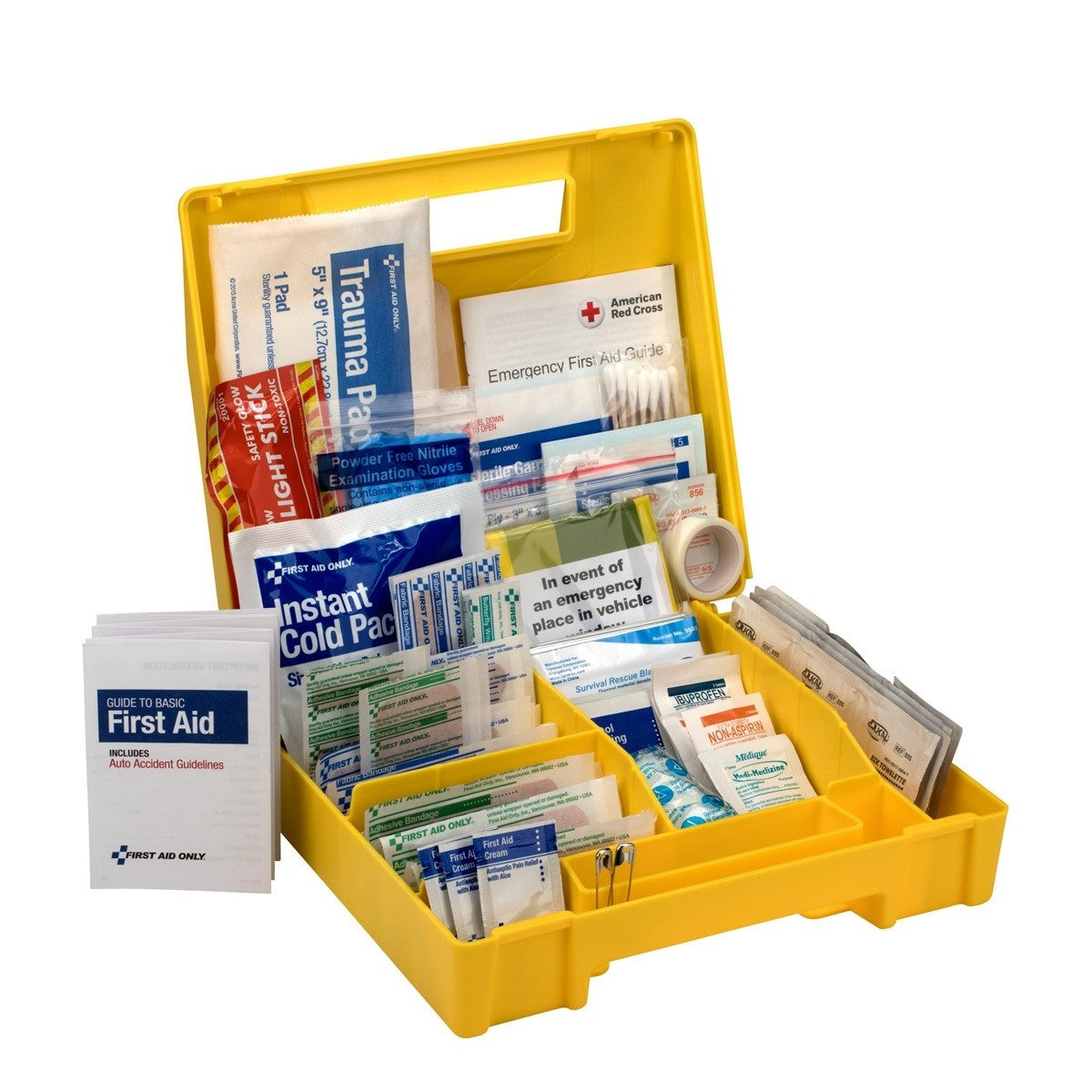 Vehicle First Aid Kit, 138 Piece, Plastic Case