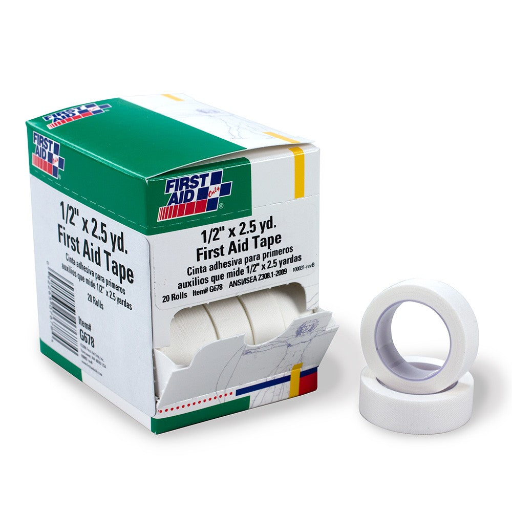 1/2"x2.5 yd. First Aid Tape, 20/box