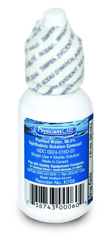 Eyewash Bottle, Screw Cap, 1 oz.