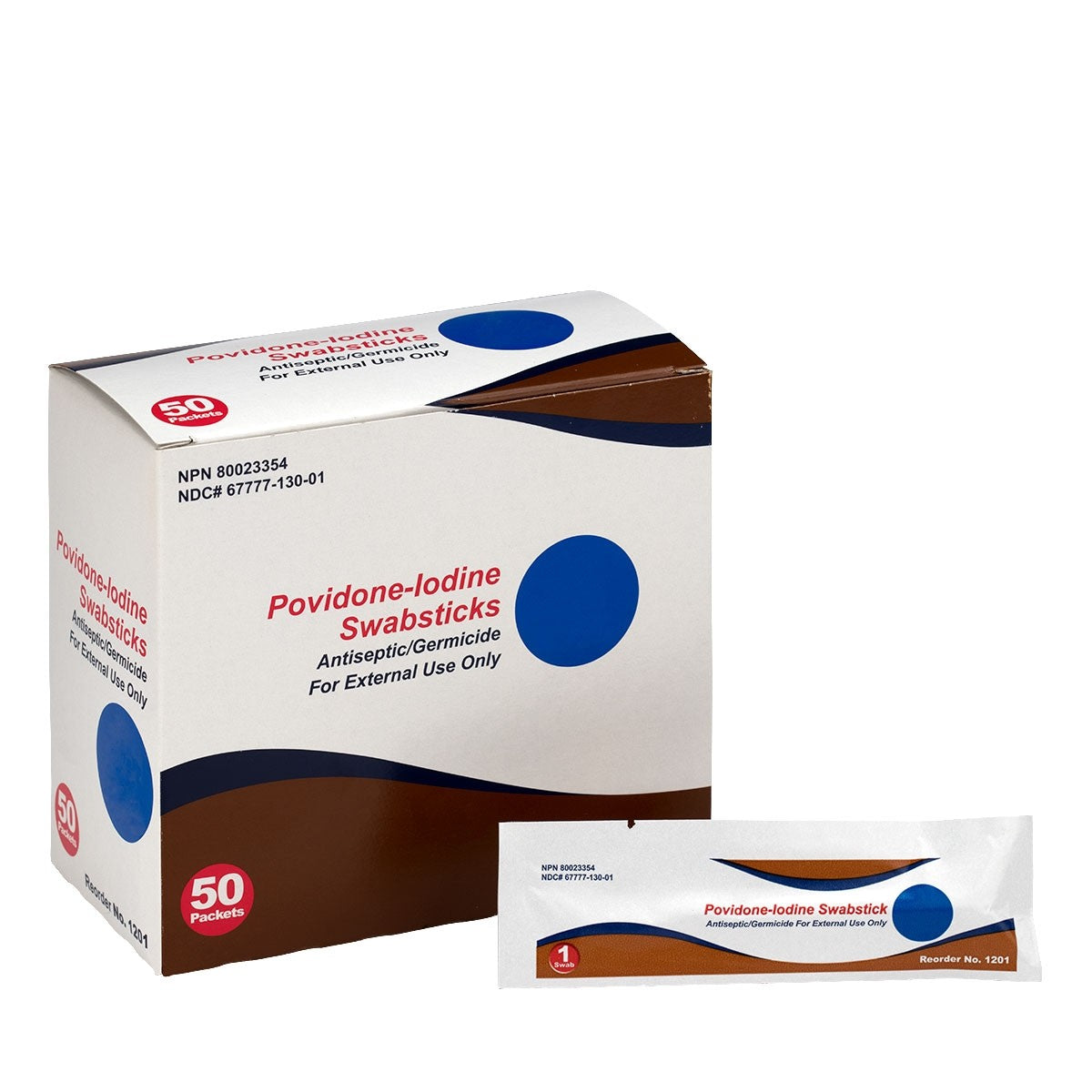 PVP Iodine Swabs, 50/box