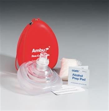 AMBU CPR Mask (EMT Grade) with Gloves and Wipes