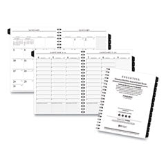 Executive Weekly/Monthly Planner Refill with 15-Minute Appointments, 11 x 8.25, White Sheets, 12-Month (Jan to Dec): 2024