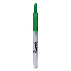 Fine Tip Permanent Marker, Fine Bullet Tip, Green, Dozen