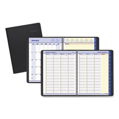 QuickNotes Weekly Vertical-Column Format Appointment Book, 11 x 8.25, Black Cover, 12-Month (Jan to Dec): 2024