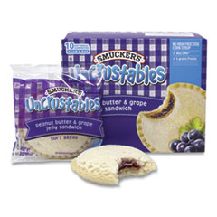 UNCRUSTABLES Soft Bread Sandwiches, Grape Jelly, 2 oz, 10/Box, 2 Boxes/Carton, Ships in 1-3 Business Days