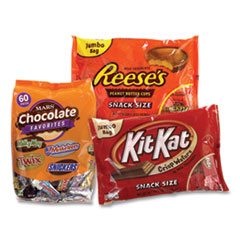 Chocolate Party Assortment, Mars Asst/Kit Kat/Reese's Peanut Butter Cups, 3 Bag Bundle, Ships in 1-3 Business Days