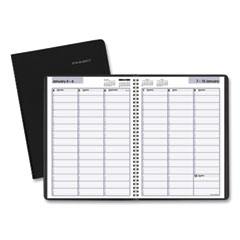 DayMinder Weekly Appointment Book, Vertical-Column Format, 11 x 8, Black Cover, 12-Month (Jan to Dec): 2024