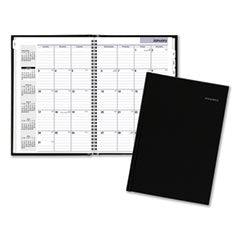 DayMinder Hard-Cover Monthly Planner, Ruled Blocks, 11.75 x 8, Black Cover, 14-Month (Dec to Jan): 2023 to 2025