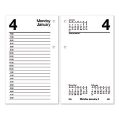 Desk Calendar Refill, 3.5 x 6, White Sheets, 12-Month (Jan to Dec): 2024