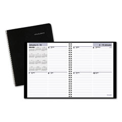 DayMinder Open-Schedule Weekly Appointment Book, 8.75 x 7, Black Cover, 12-Month (Jan to Dec): 2024