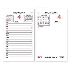 Two-Color Desk Calendar Refill, 3.5 x 6, White Sheets, 12-Month (Jan to Dec): 2024