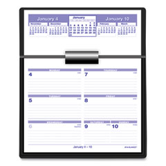 Flip-A-Week Desk Calendar and Base, 7 x 5.5, White Sheets, 12-Month (Jan to Dec): 2024