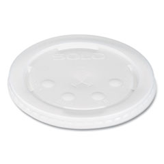 Polystyrene Plastic Flat Straw-Slot Cold Cup Lids, Fits 28 oz Cups, Translucent, 960/Carton