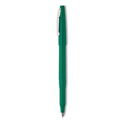 Rolling Writer Roller Ball Pen, Stick, Medium 0.8 mm, Green Ink, Green Barrel, Dozen