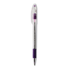 R.S.V.P. Ballpoint Pen, Stick, Fine 0.7 mm, Violet Ink, Clear/Violet Barrel, Dozen