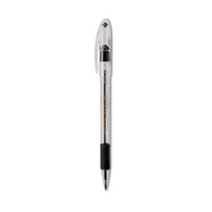 R.S.V.P. Ballpoint Pen, Stick, Medium 1 mm, Black Ink, Clear/Black Barrel, Dozen