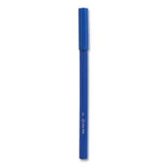 Ballpoint Pen, Stick, Medium 1 mm, Blue Ink, Blue Barrel, Dozen