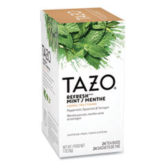 Tea Bags, Refresh Mint, 1 oz, 24/Box