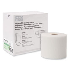 TrapEze Disposable Dusting Sheets, 8" x 125 ft, White, 250 Sheets/Roll,