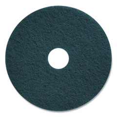 Cleaning Floor Pads, 17" Diameter, Blue, 5/Carton