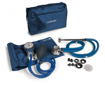 Blood Pressure Cuff & Sprague, ProfessionalCombo Kit, Lumiscope, Dark Blue