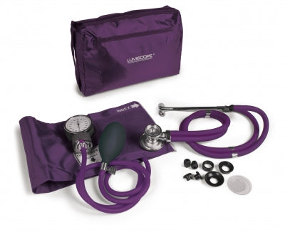 Blood Pressure Cuff & Sprague, ProfessionalCombo Kit, Lumiscope, Grape