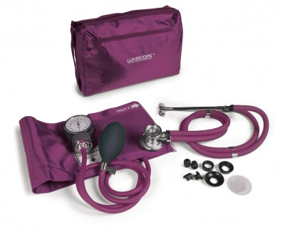 Blood Pressure Cuff & Sprague, ProfessionalCombo Kit, Lumiscope, Orchid