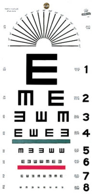 Eye Chart, Illiterate 20' Distance, Grafco