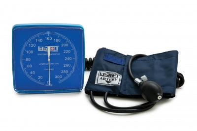 Wallmax® Aneroid Sphygmomanometer - Adult, Blue, Latex Bladder