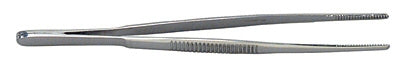 Thumb Dressing Forceps - Serrated Stainless Steel, 10"