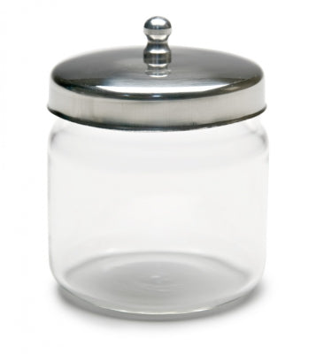 Unlabeled Flint Glass Dressing Jars with Covers - Unlabeled Standard Dressing Jar, 3" X 3"